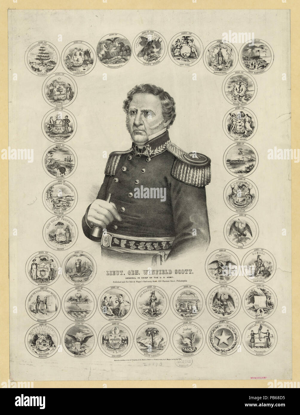 920 Lieut. Gen. Winfield Scott. Allgemein der Chefredakteur der US-Armee LCCN 2003671580 Stockfoto