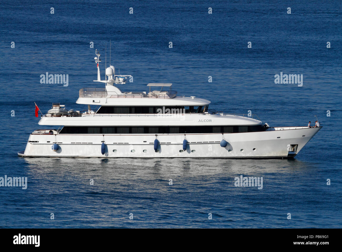 Die 35 m Heesen Luxusyacht Alcor Stockfoto