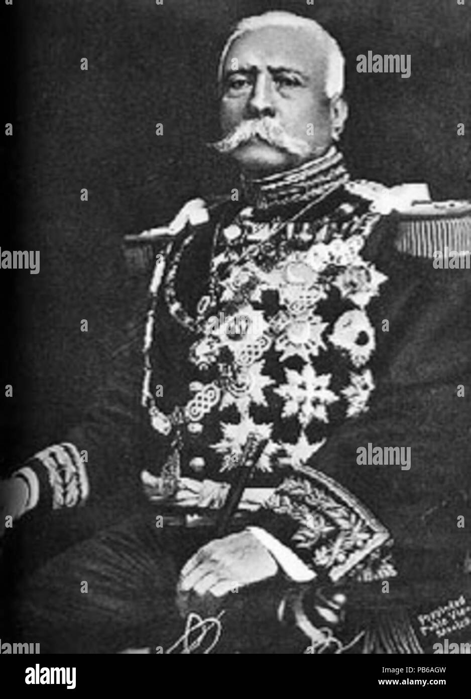 . Englisch: Foto von Porfirio Díaz, der Präsident von Mexiko, von 1876-1880. 1900 - 1212 Porfirio Diaz Stockfoto