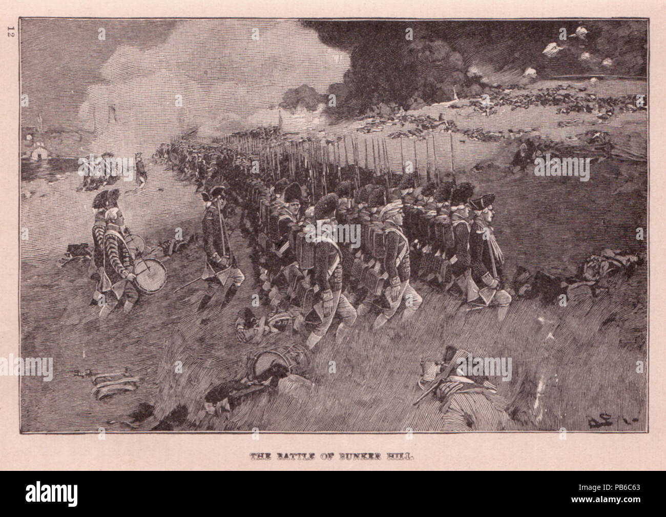 1614 in der Schlacht von Bunker Hill Stockfoto