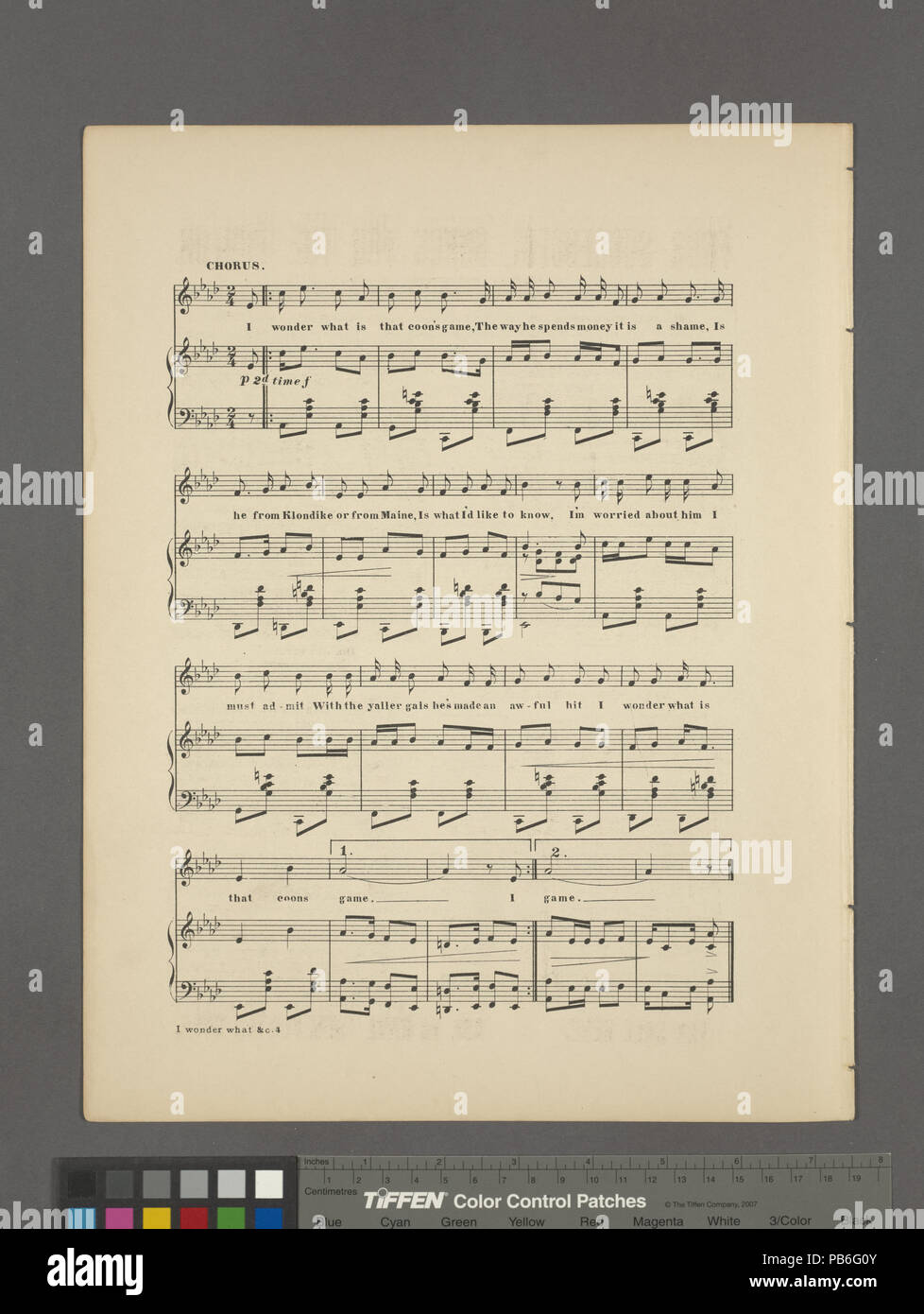 783 Ich frage mich, was ist, dass Coon Spiel (NYPL Hades -449204-1691216) Stockfoto