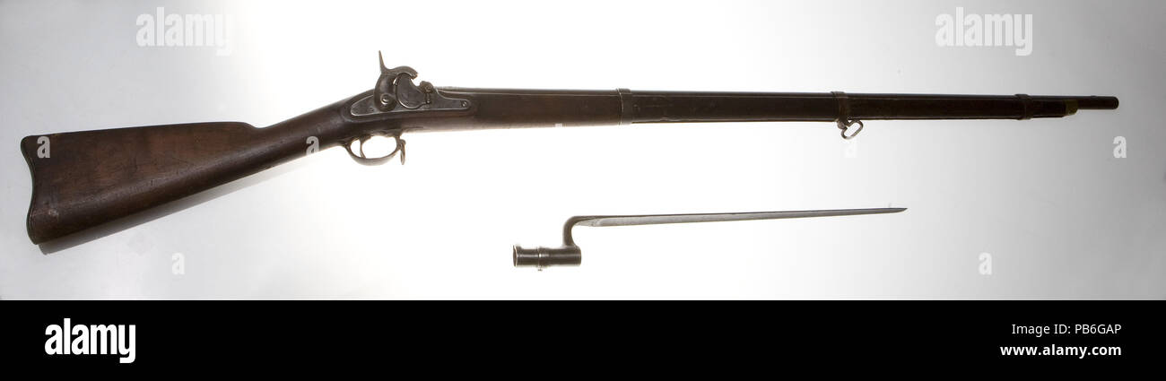 1052 Modell 1855 Modell 1855 Rifle-Musket Percussion mit Bajonettverschluss Stockfoto