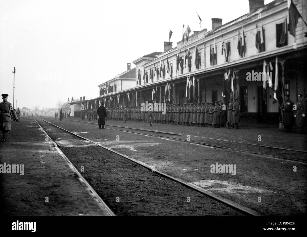 1238 Pályaudvar, bolgár díszszázad. 59107 Fortepan Stockfoto