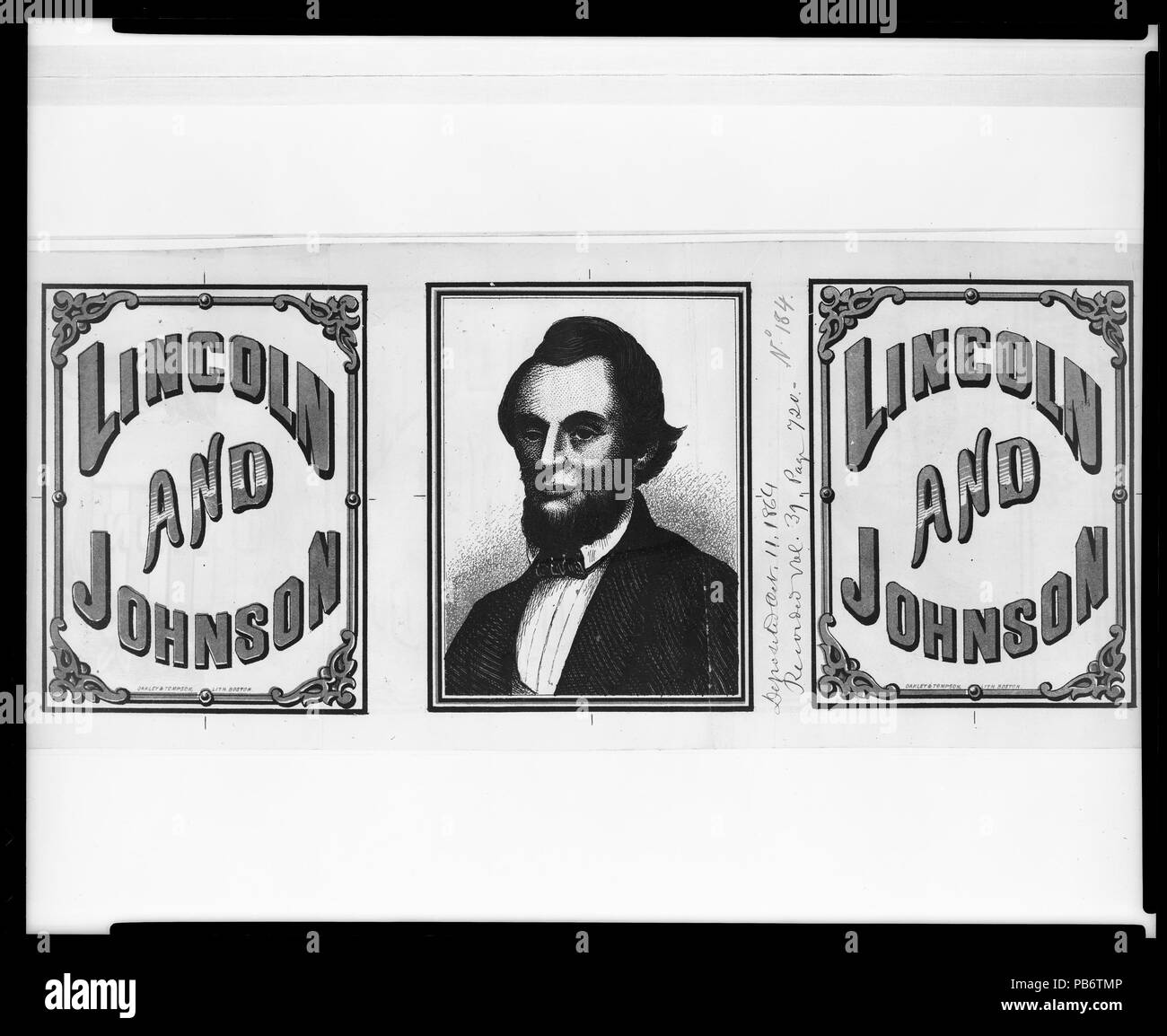 922 Lincoln und Johnson LCCN 2003656571 Stockfoto