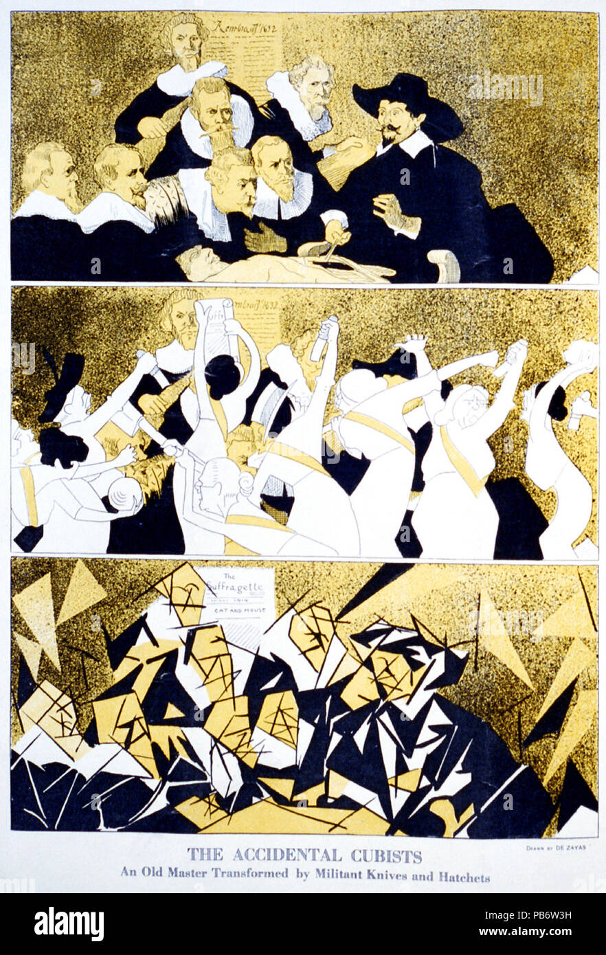 1610 Die versehentliche Kubisten, Cartoon für Puck, 1914 Stockfoto