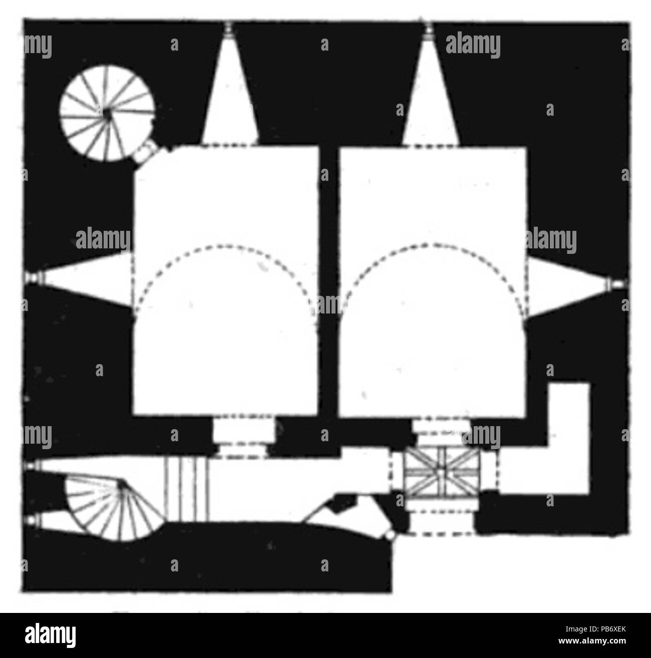 1769 TowieBarclayFloorplan 2 Stockfoto