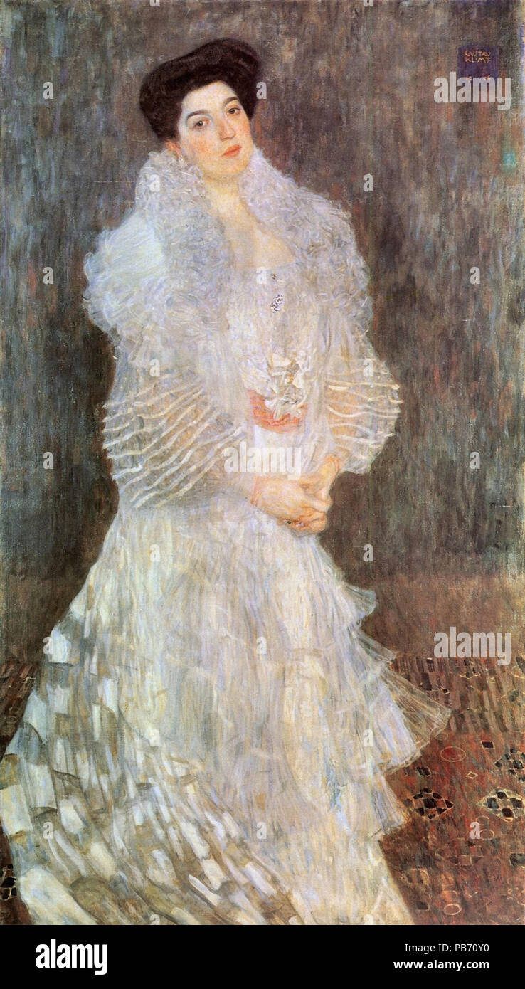 Klimt Gustave - Portrait von Hermine Gallia Stockfoto
