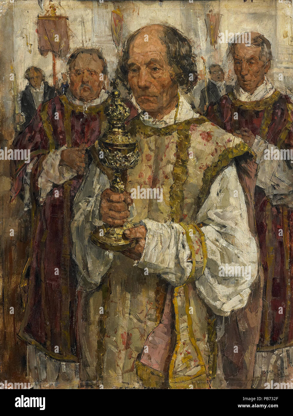 813 Isaac Israëls - Oud-Katholieke Processie in De Kerk te Den Haag Stockfoto