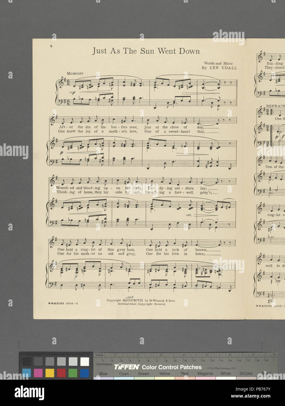 849 Ebenso wie die Sonne ging (NYPL Hades -609880-1803978) Stockfoto