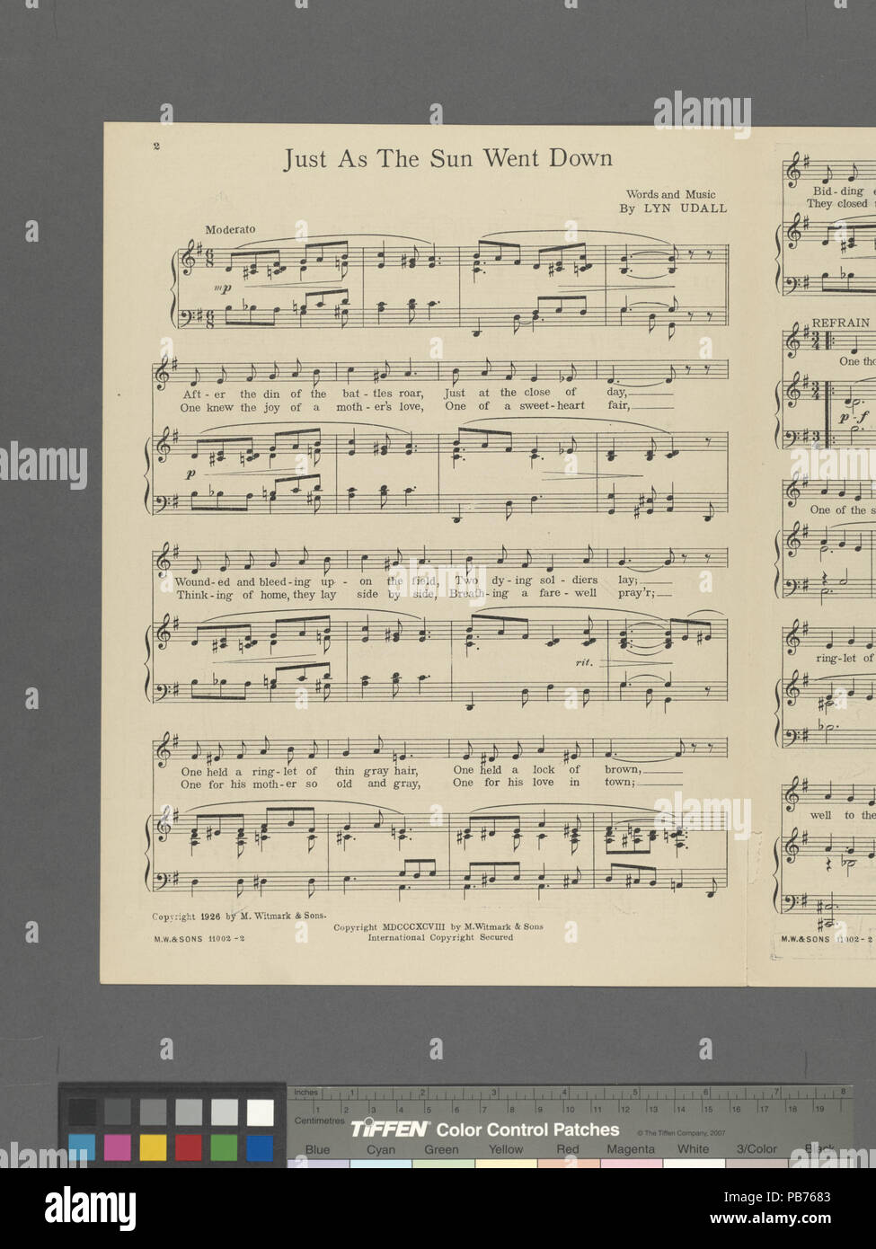 849 Ebenso wie die Sonne ging (NYPL Hades -609881-1803986) Stockfoto