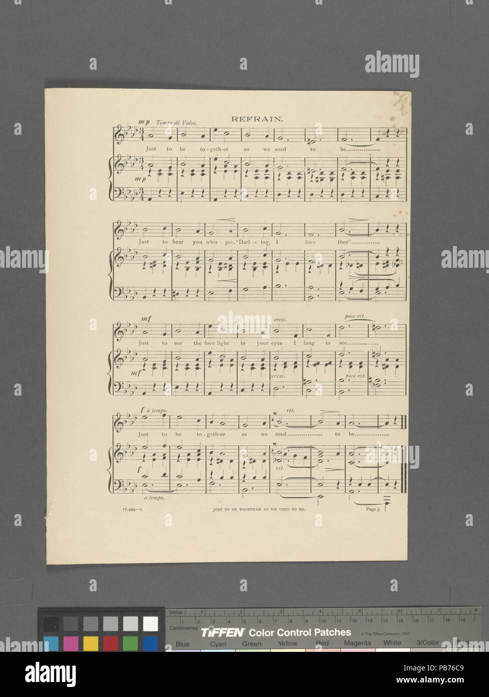 851 Nur zusammen zu sein, wie wir sein verwendet (NYPL Hades -609896-1805390) Stockfoto