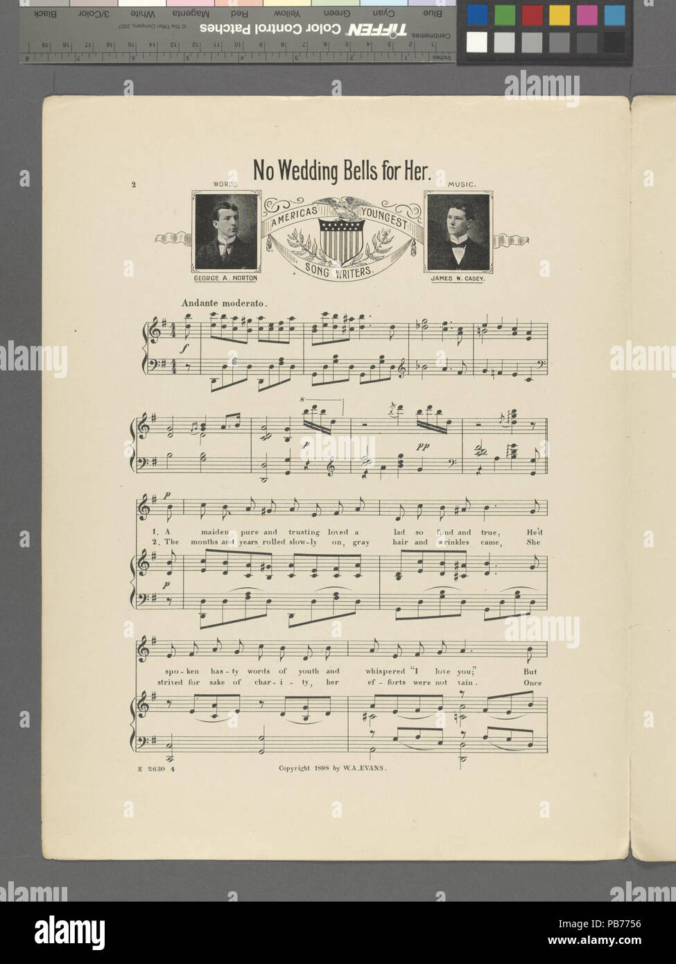 1110 keine Hochzeitsglocken für Sie (NYPL Hades -610286-1808111) Stockfoto