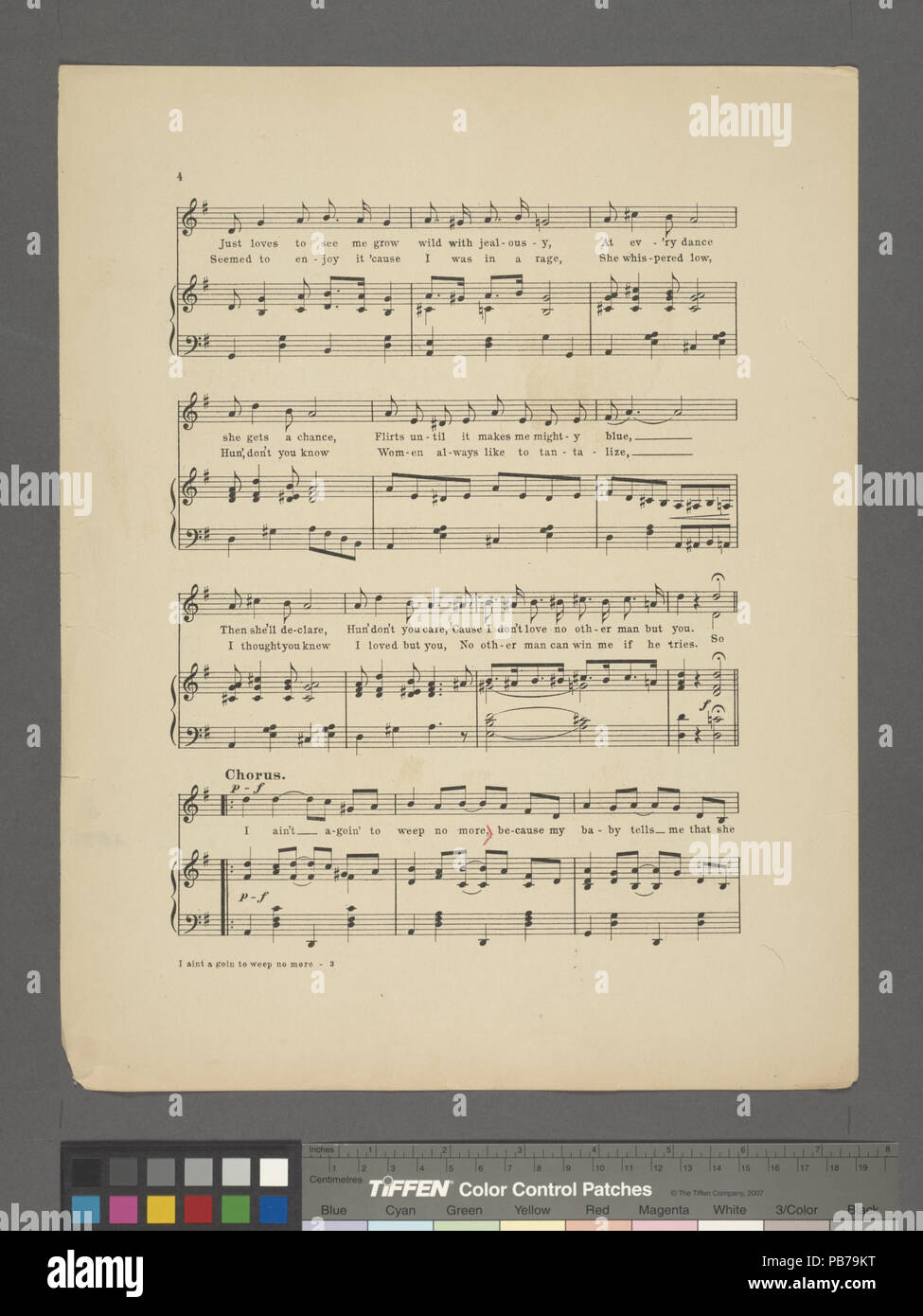 779 I aint a-goin' zu weinen nicht mehr (NYPL Hades -609347-1823582) Stockfoto