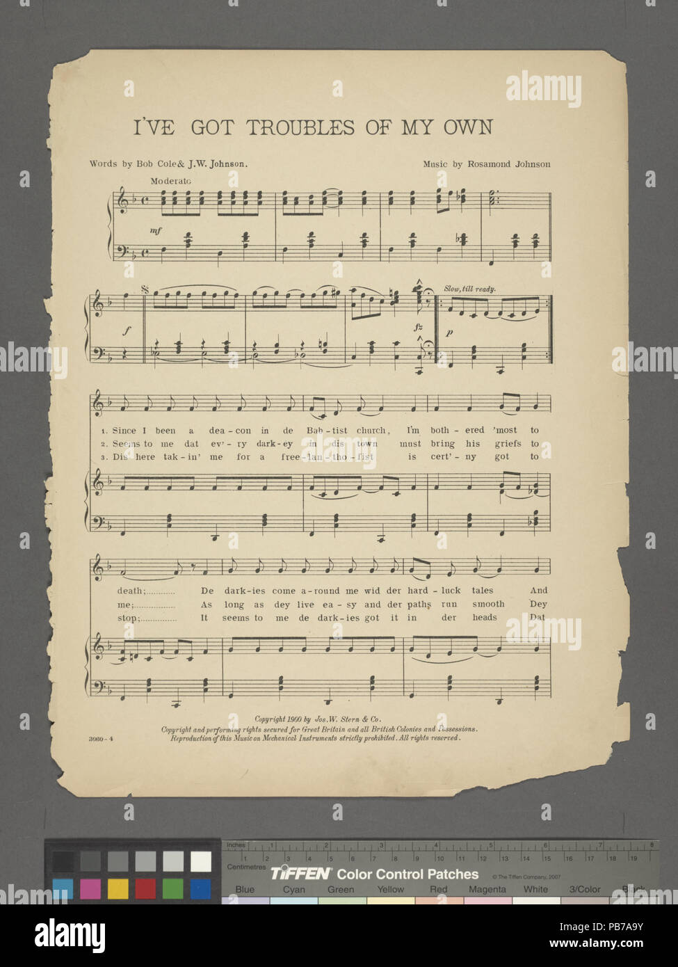 785 Ich habe Angst meines eigenen (NYPL Hades -609259-1939762) Stockfoto
