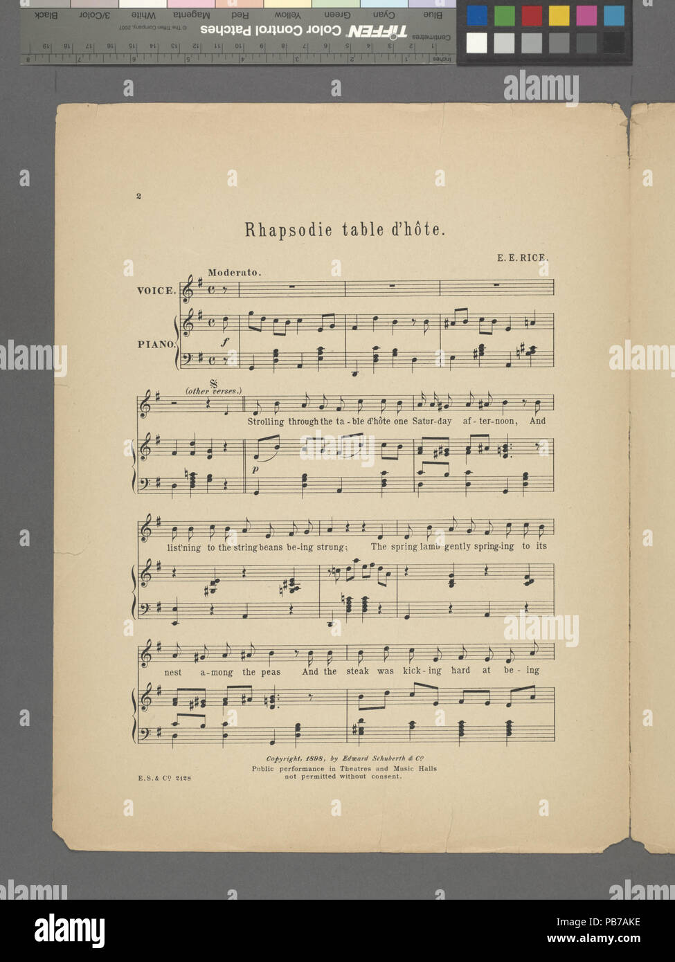 1259 Rhapsodie table d'hôte (NYPL Hades -610256-1813911) Stockfoto