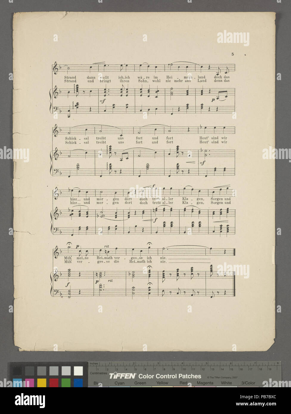 750 Heimathlied (NYPL Hades -449181-1690943) Stockfoto