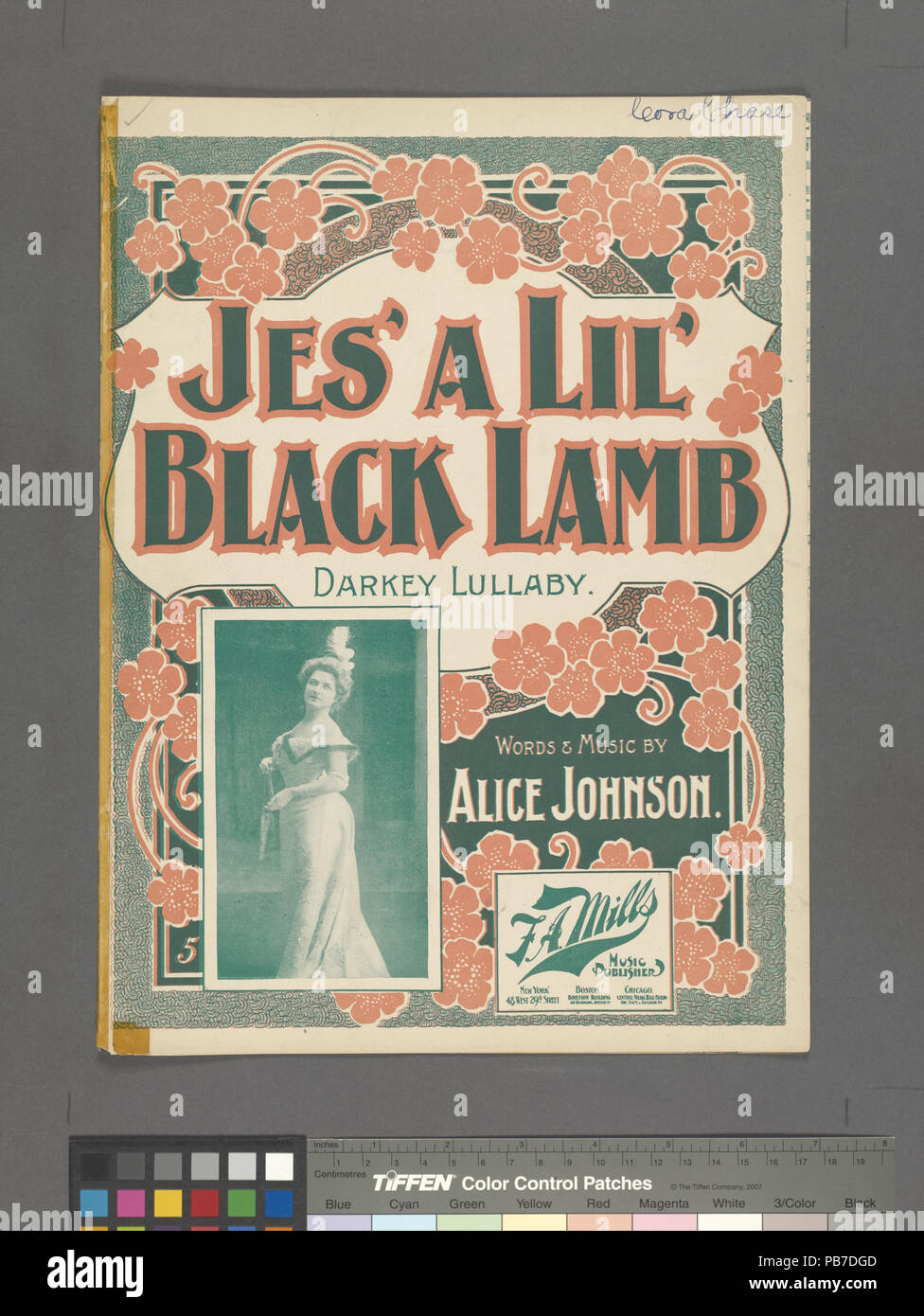 831 Jes' ma Li'l' schwarz Lamm (NYPL Hades -608617-1256352) Stockfoto