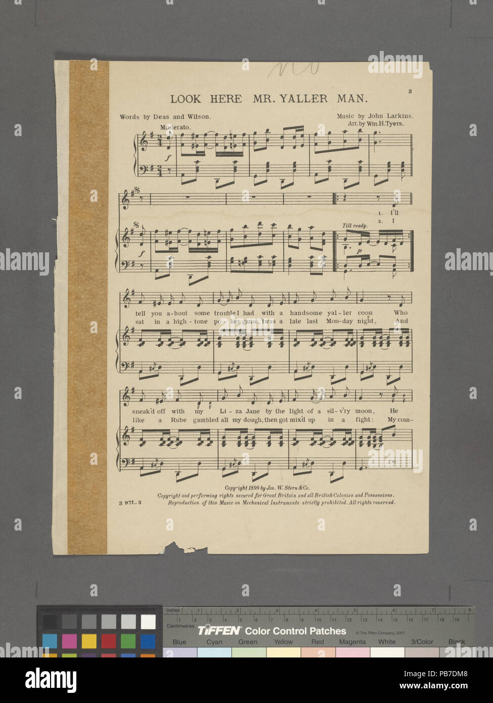 933 Hier Herr Yaller Mann (NYPL Hades -667943-1269189) Stockfoto