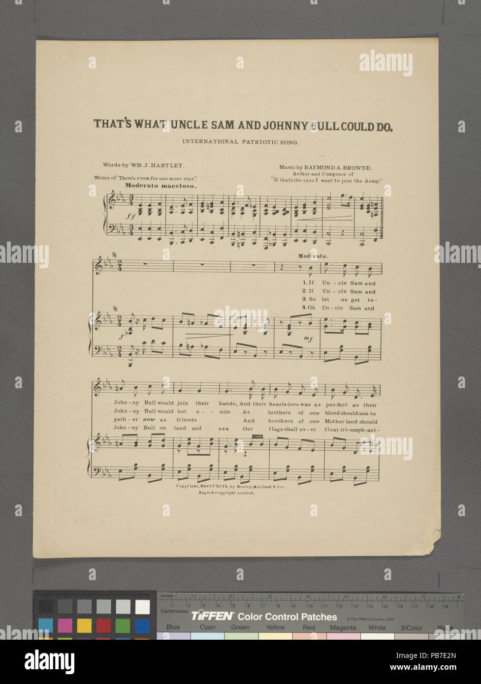 1609 Das ist es, was Uncle Sam&amp; Johnny Stier tun könnte (NYPL Hades -609594-1997958) Stockfoto