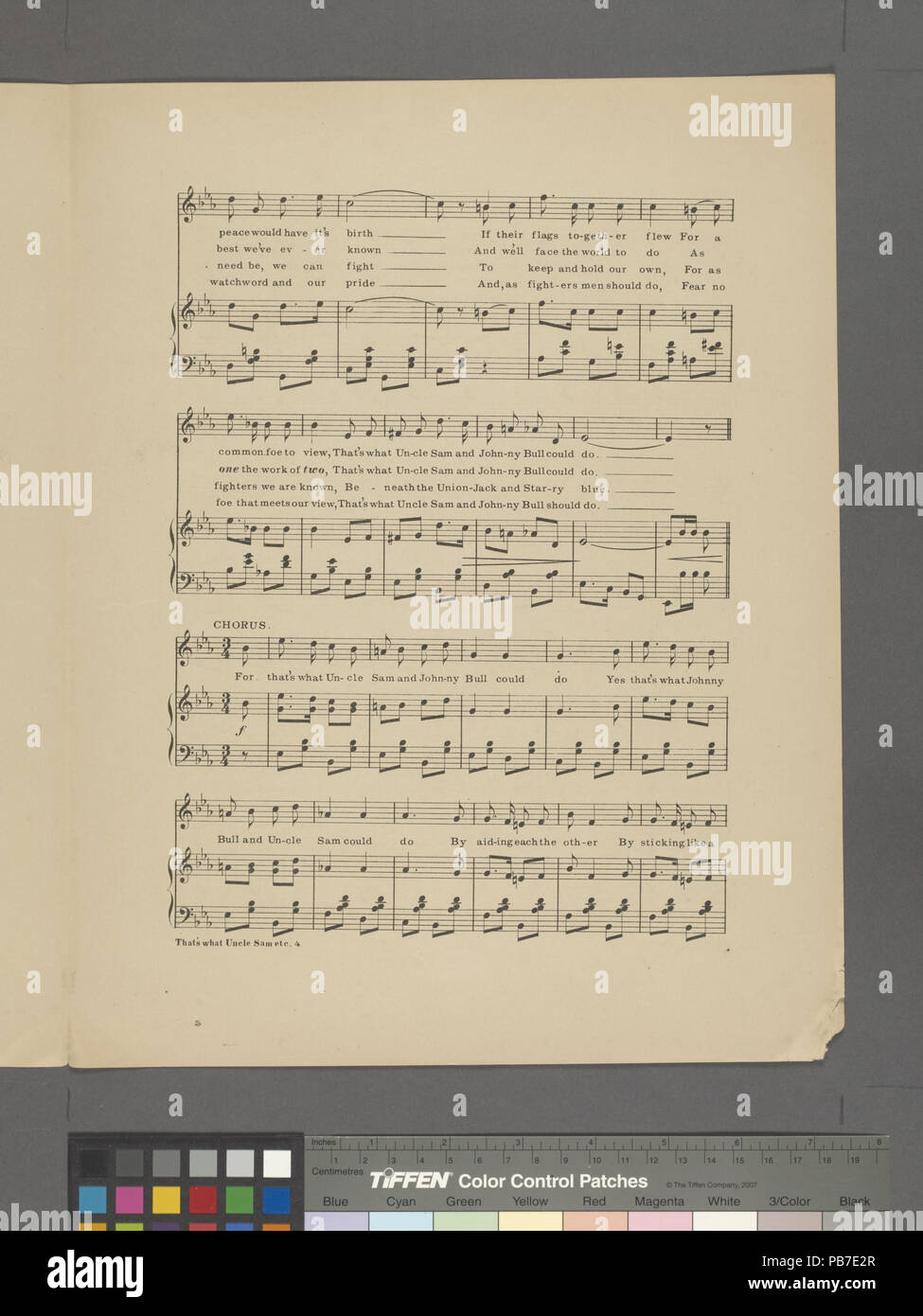 1609 Das ist es, was Uncle Sam&amp; Johnny Stier tun könnte (NYPL Hades -609594-1997960) Stockfoto