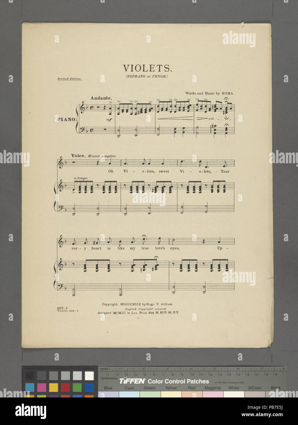 1821 Veilchen (NYPL Hades -609529-1998253) Stockfoto