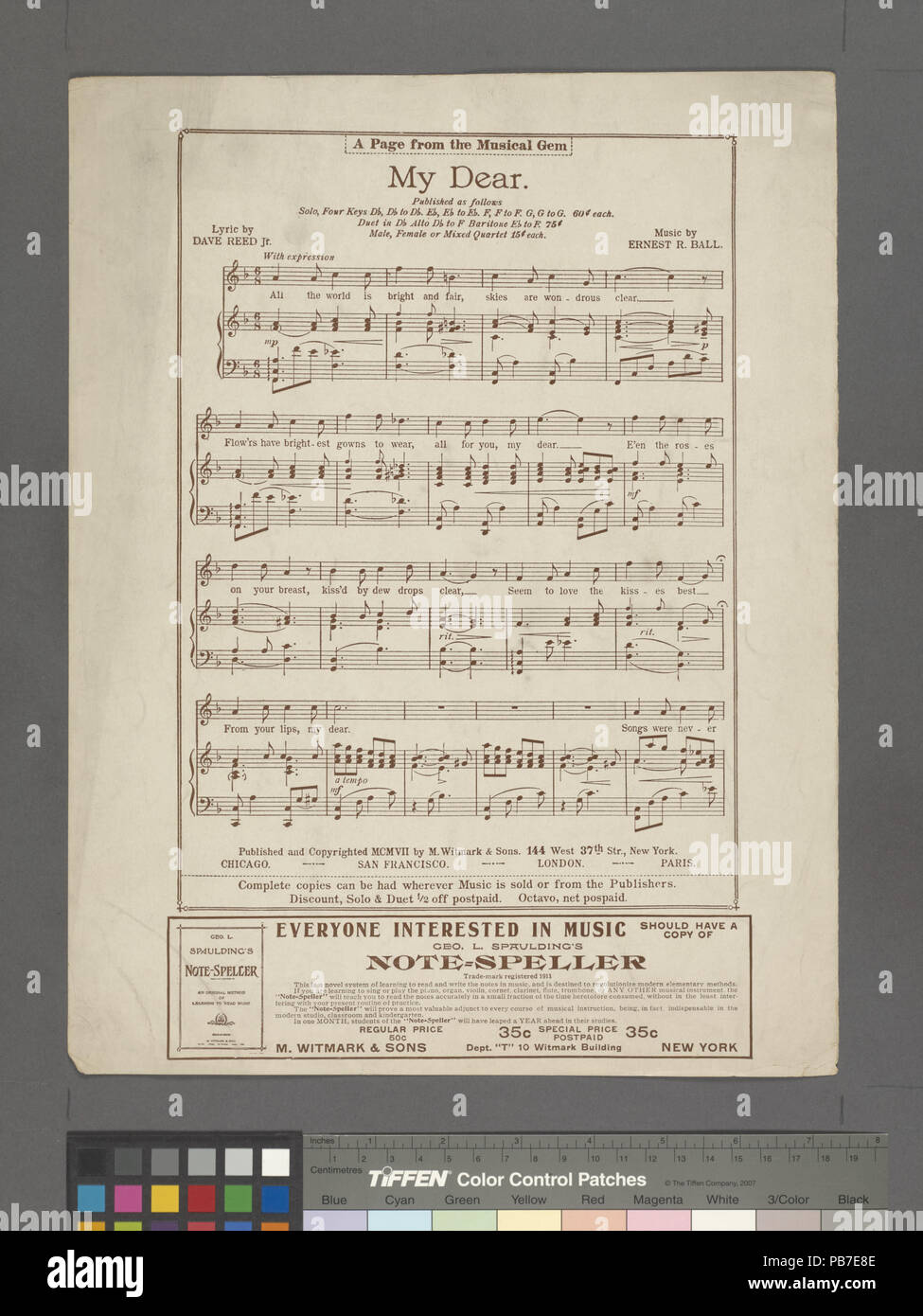 1846 Chloe singt ein Lied (NYPL Hades -609547-1998702) Stockfoto