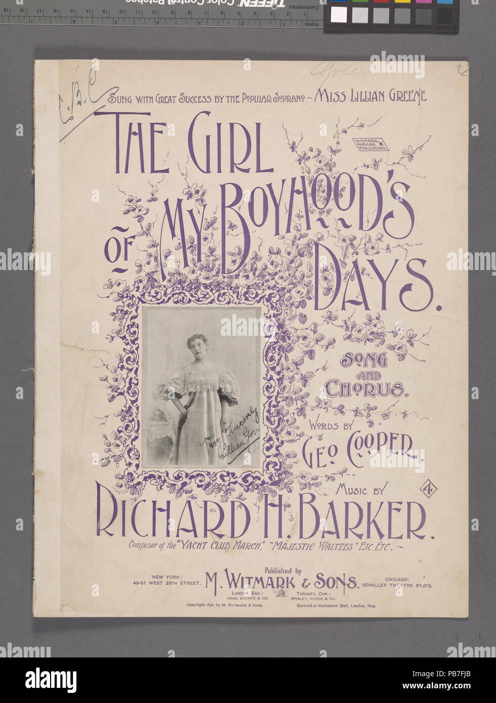 1638 Das Mädchen der Tage meiner Kindheit (NYPL Hades -464092-1165866) Stockfoto