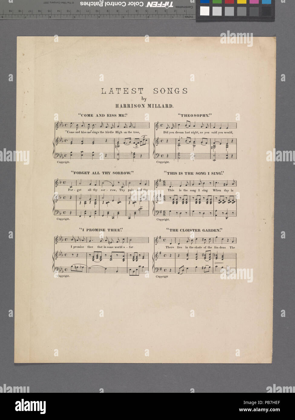 1719 Dies ist das Lied ich singe (NYPL Hades -449055-1692918) Stockfoto