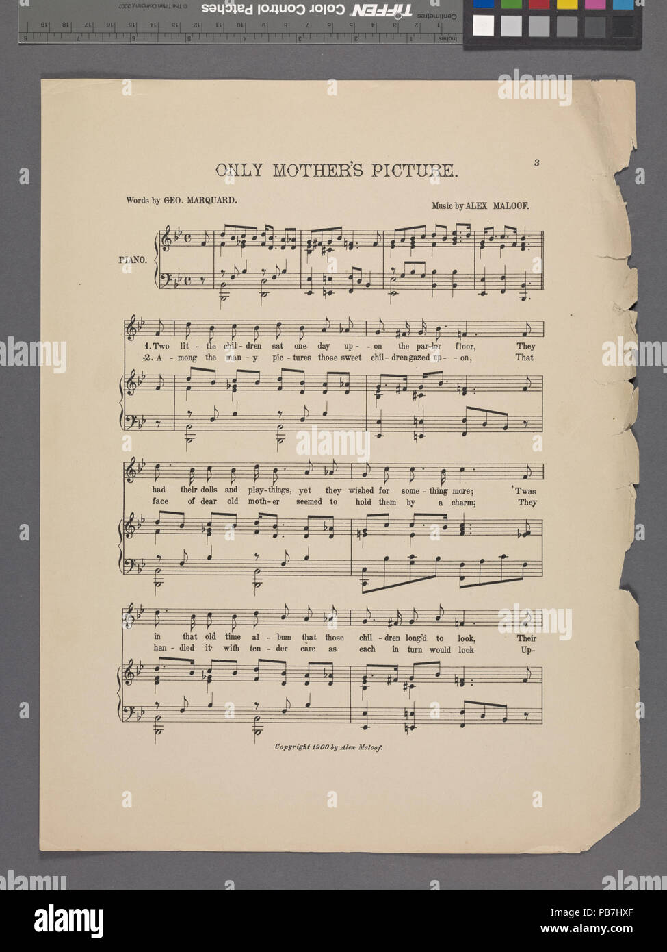 1138 Die einzige Mutter Bild (NYPL Hades -609060-1944070) Stockfoto