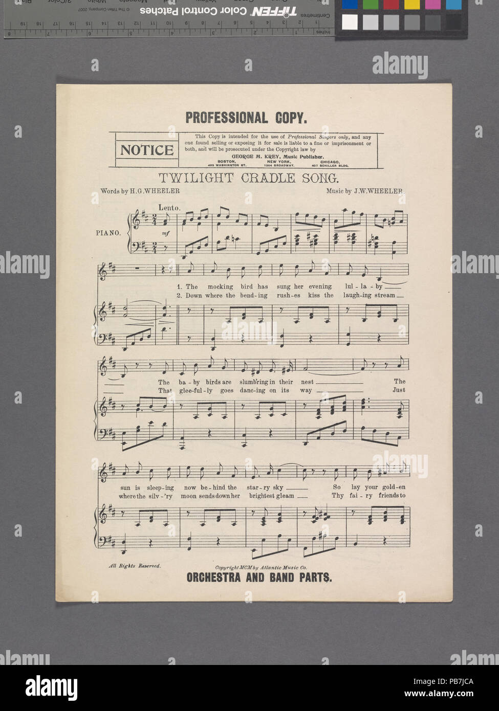 1780 Twillight Cradle Song (NYPL Hades -608978-1257232) Stockfoto