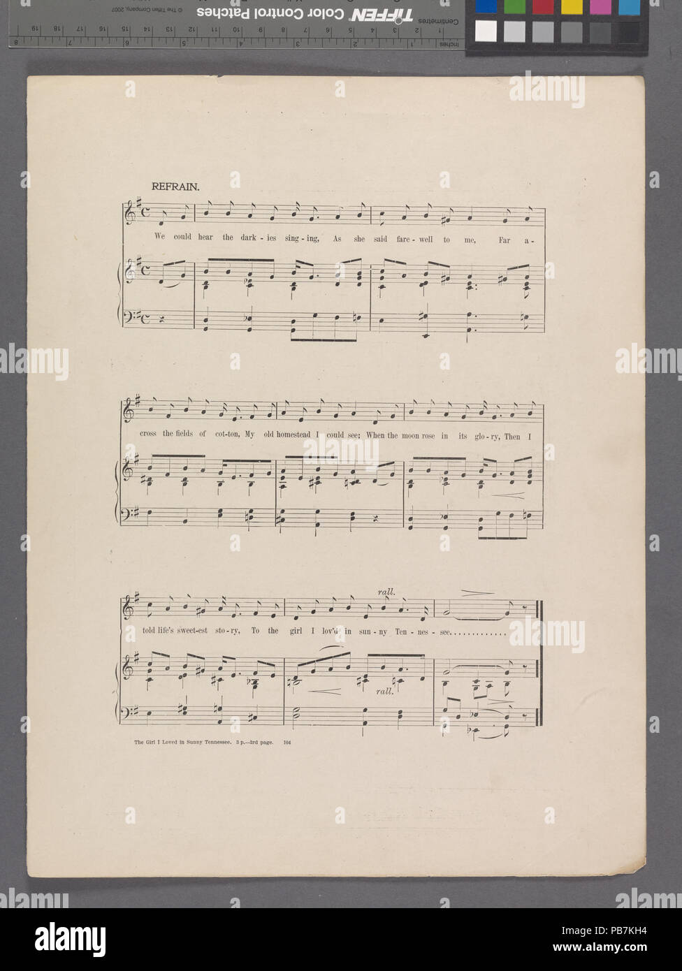 1638 Das Mädchen, das ich liebte, in sonnigen Tennessee (NYPL Hades -608800-1972857) Stockfoto