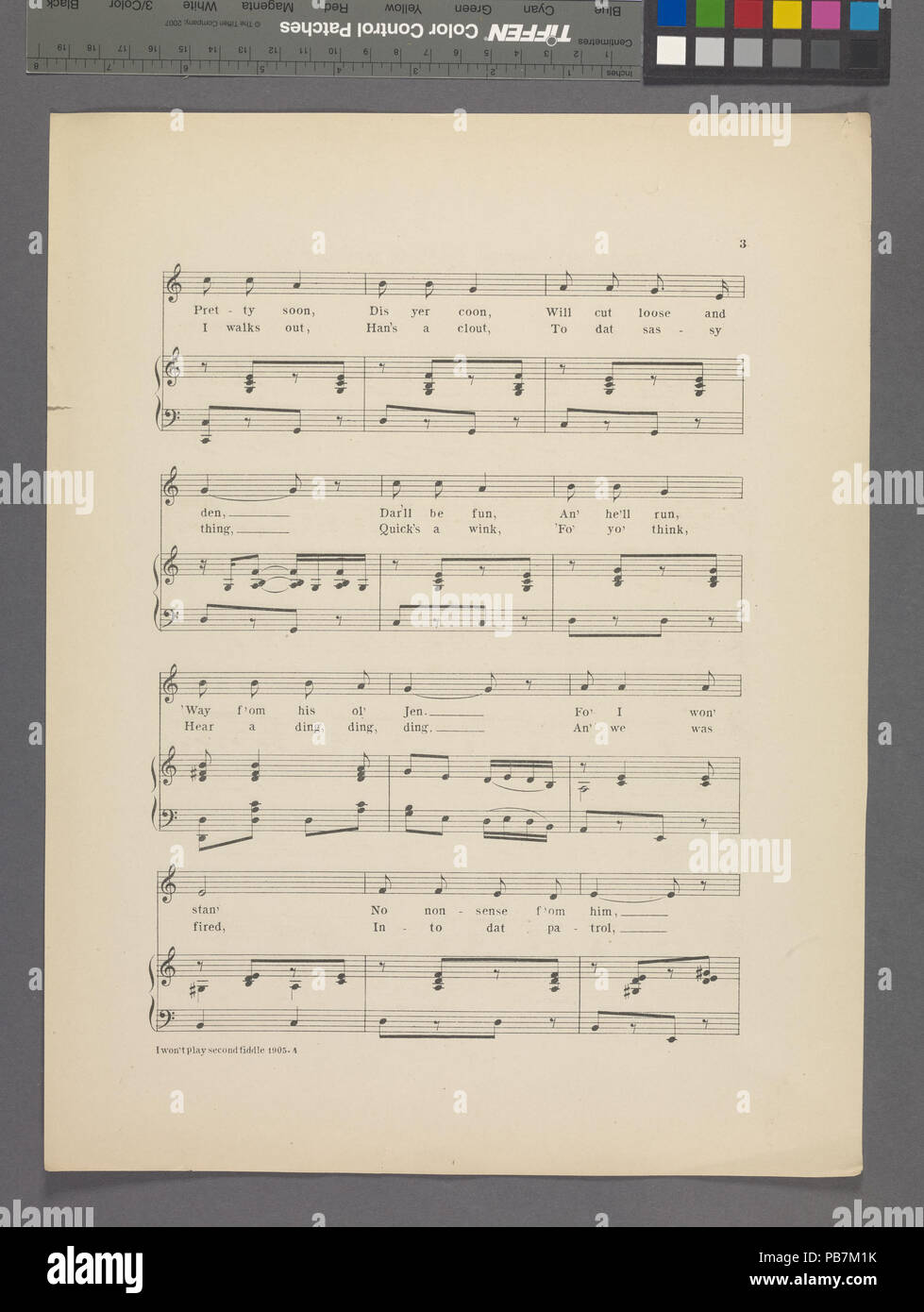 783 ich nicht die zweite Geige zu spielen, keine yaller gal (NYPL Hades -608706-1990942) Stockfoto