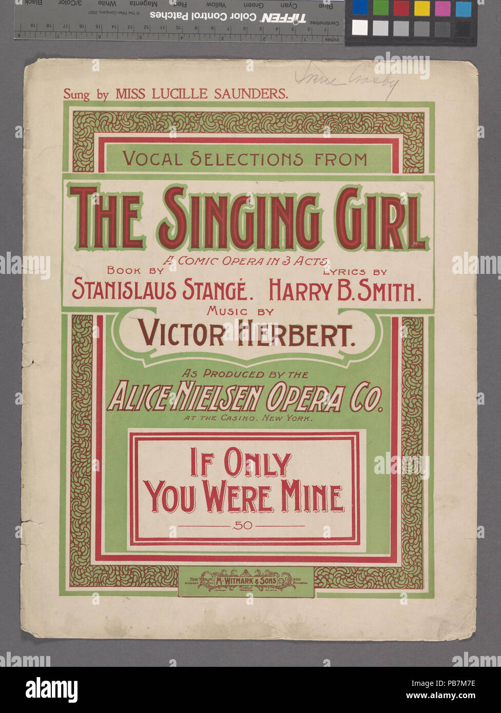 787 Wenn nur sie waren mir (NYPL Hades -608649-1256296) Stockfoto