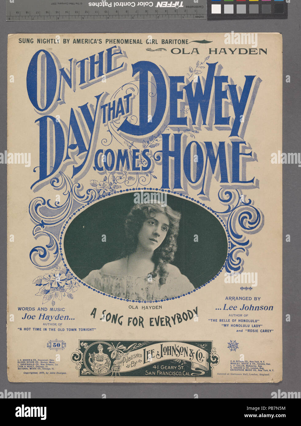 1135 An dem Tag, Dewey Home kommt (NYPL Hades -609729-1256507) Stockfoto