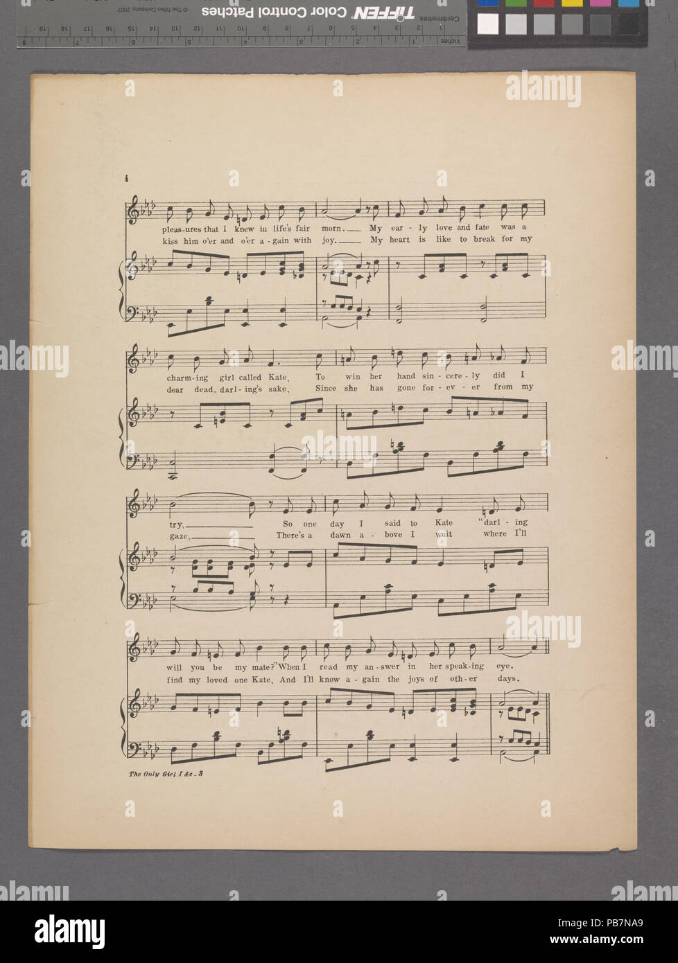 1662 Das einzige Mädchen, das ich e'er hat Liebe (NYPL Hades -609656-1991975) Stockfoto