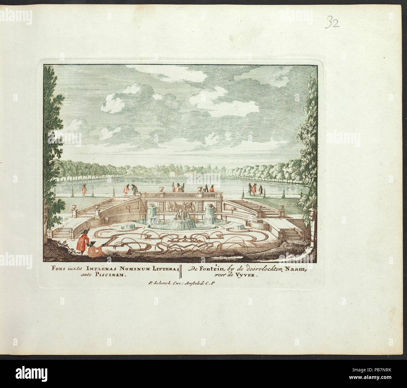 1159 Paleis Het Loo De Fontein bij de doorvlochten Naam voor de vijver (7985075211) Stockfoto