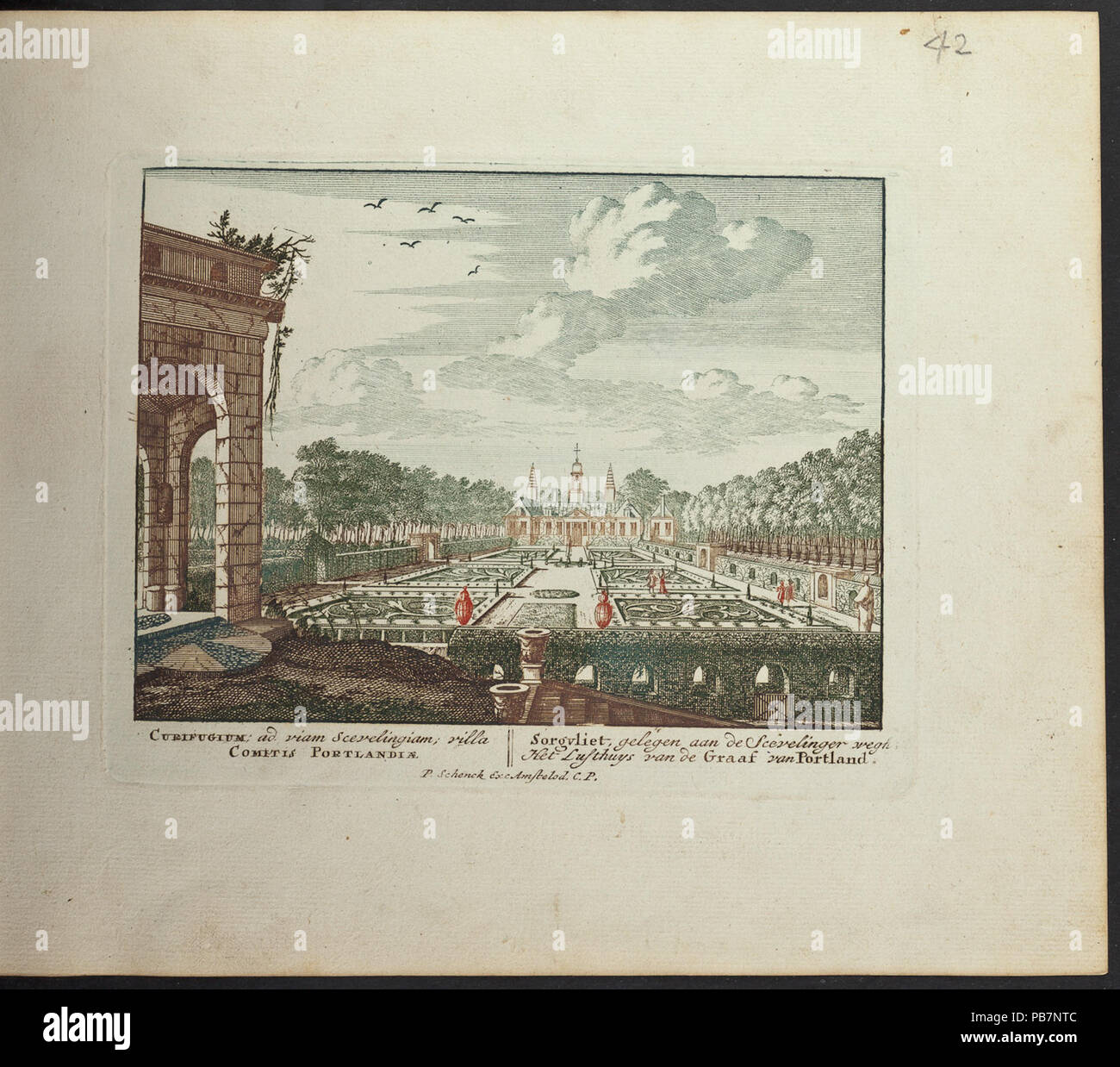 1551 Sorgvliet, Novalja aan de Scevelinger weg, het lusthuis van de Graaf van Portland (7985087010) (2) Stockfoto