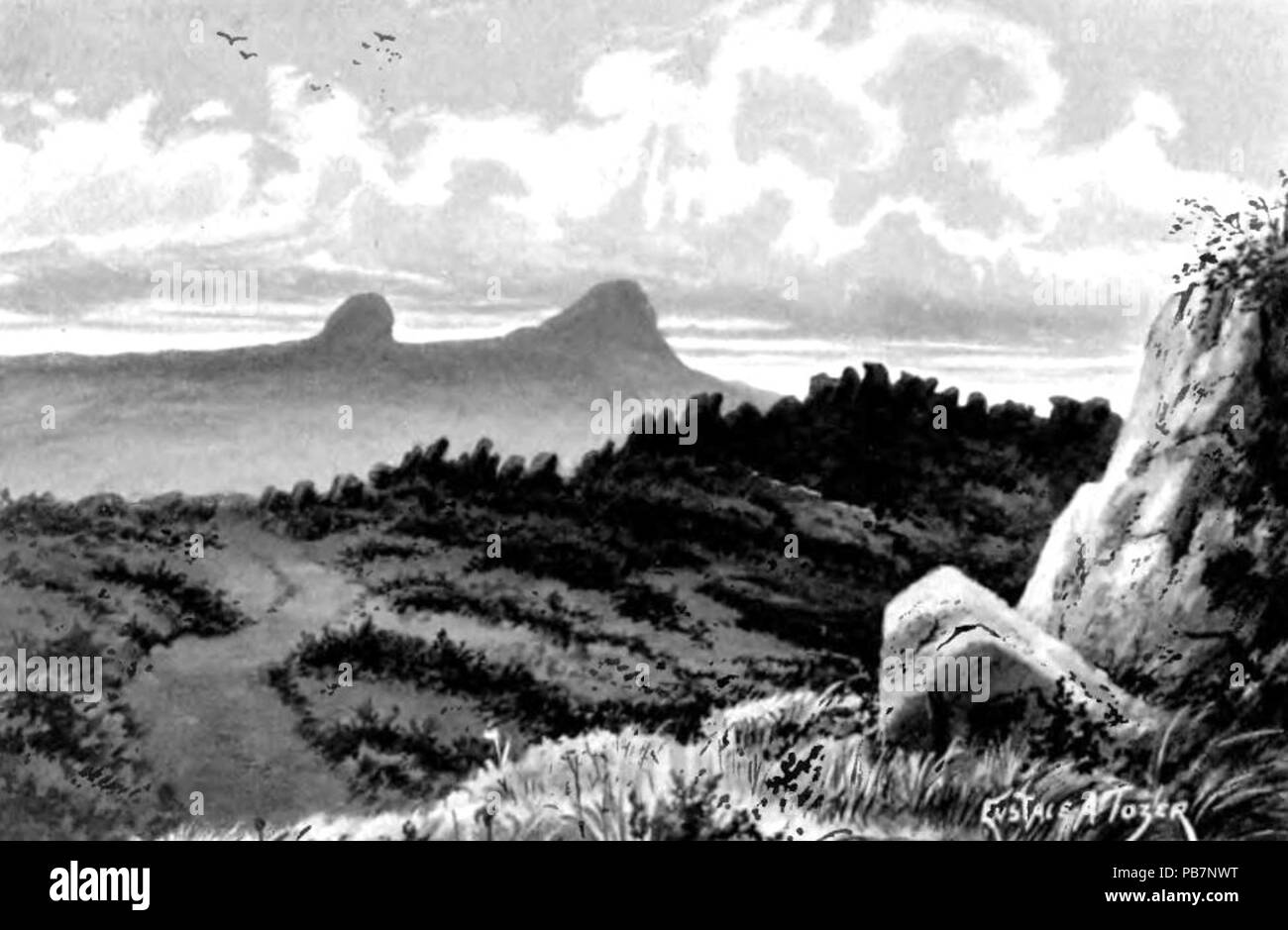 757 Hey Tor Felsen - ein Buch von Dartmoor Stockfoto