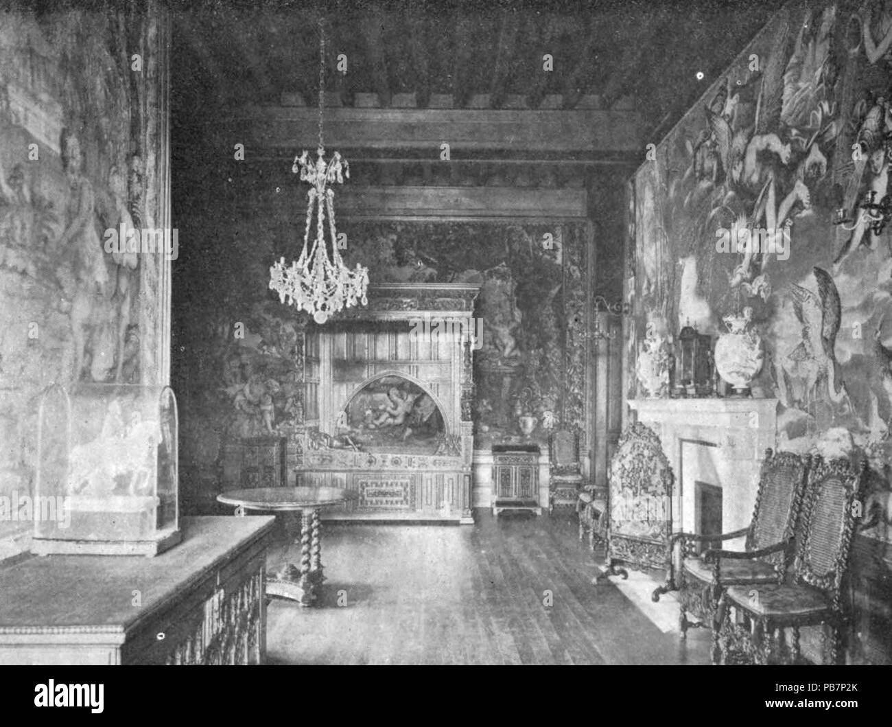 1270 Zimmer von Jeanne d'Albret, Schloss von Pau-Buch der Pyrenäen Stockfoto