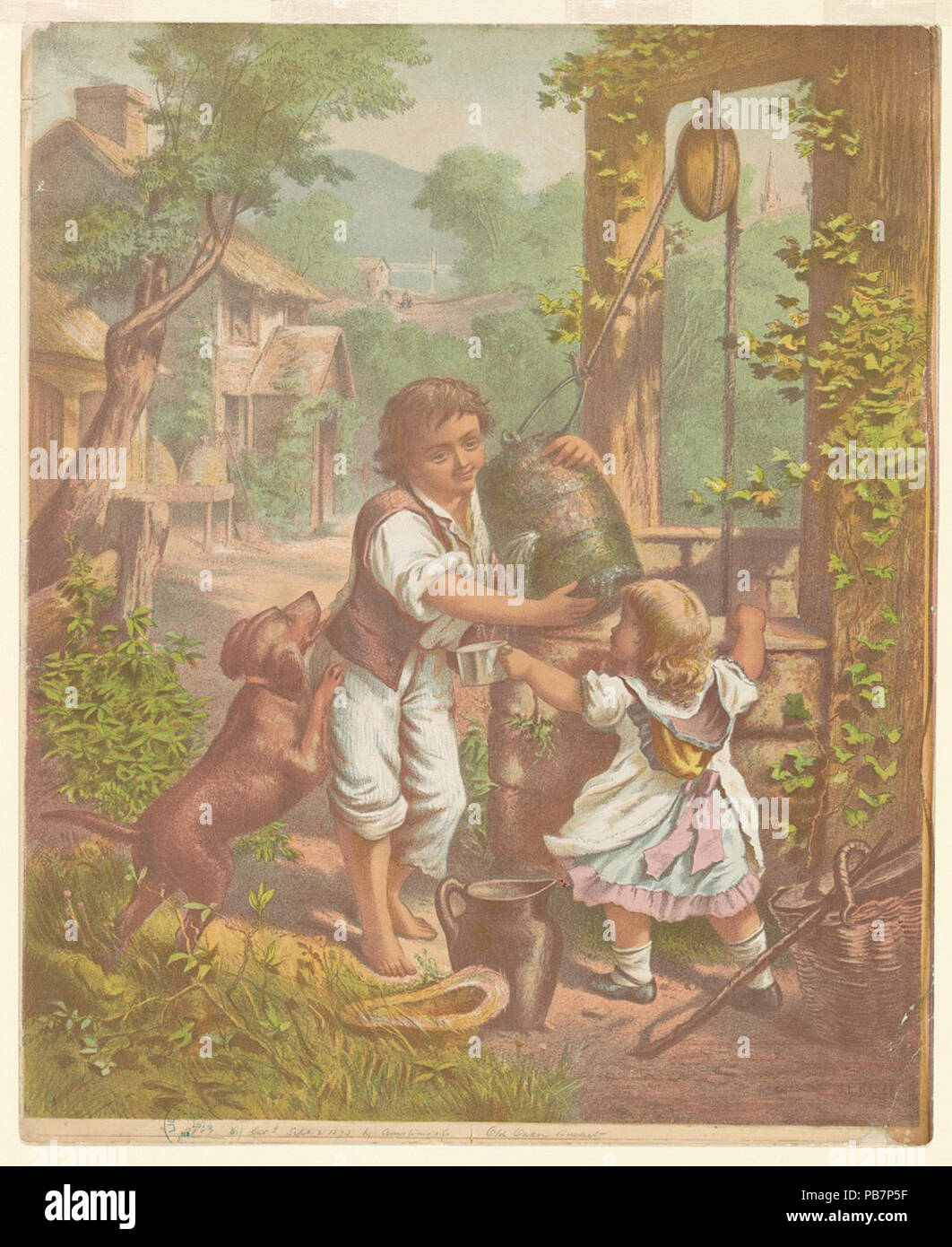 1132 alte Eichenholz Schaufel LCCN 2003654009 Stockfoto