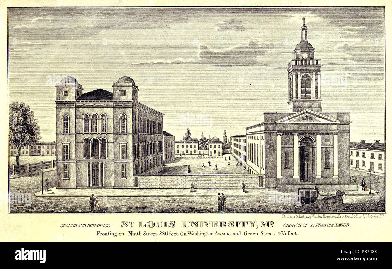 1565 St. Louis Universität, 1841 - 1884. Ninth Street und Washington Avenue Stockfoto