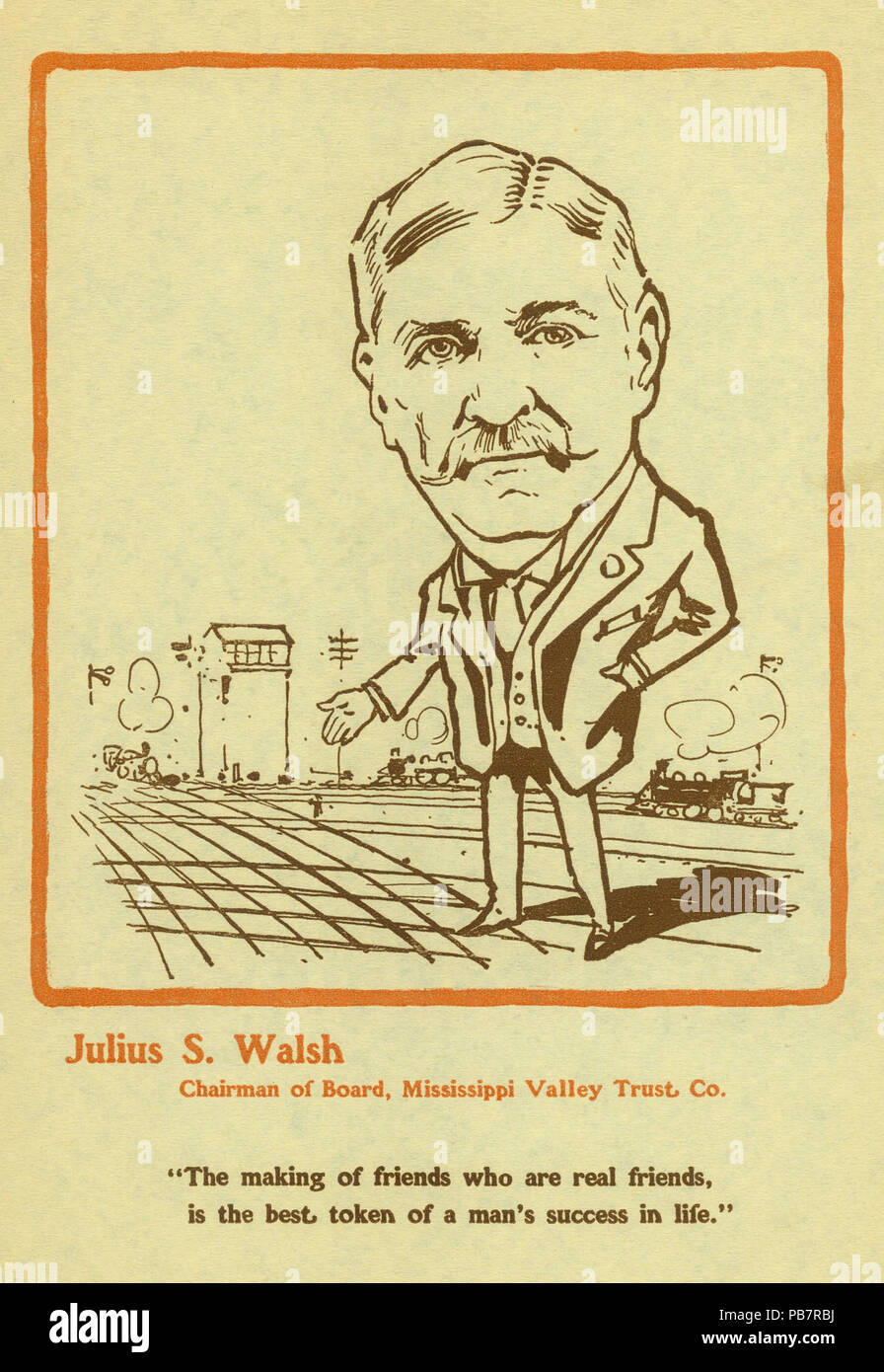 848 Julius S. Walsh. Vorsitzender des Vorstands, Mississippi Valley Trust Co Stockfoto