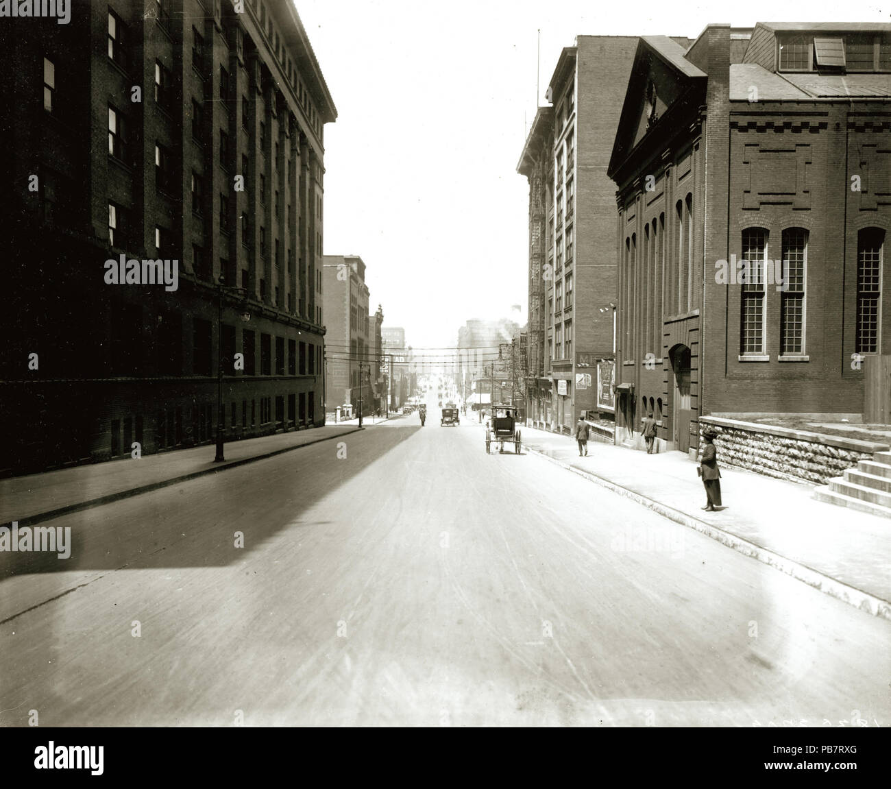 931 Locust Street Blick nach Westen vom siebzehnten Straße Stockfoto