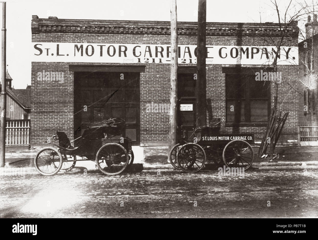 1565 St. Louis Motor Carriage Company factory. 1211-13 Norden Vandeventer Avenue Stockfoto