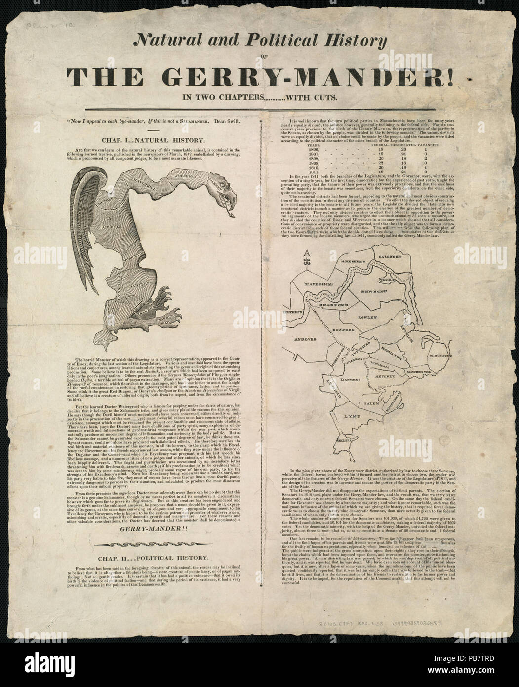 1084 Natur- und politischen Geschichte der Gerry - Mander! (6094165372) Stockfoto