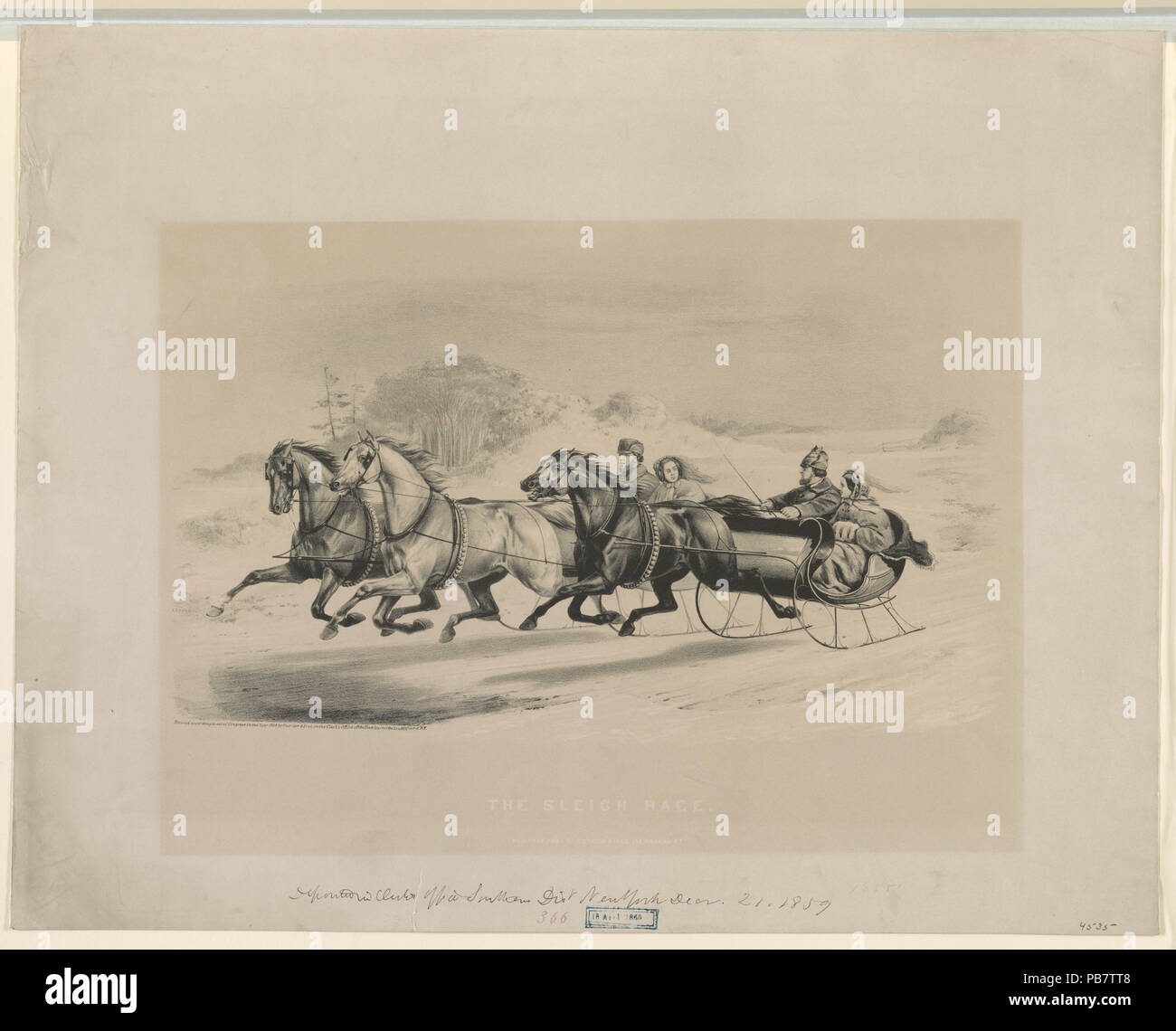 1701 Die sleigh Race LCCN 2001706207 Stockfoto