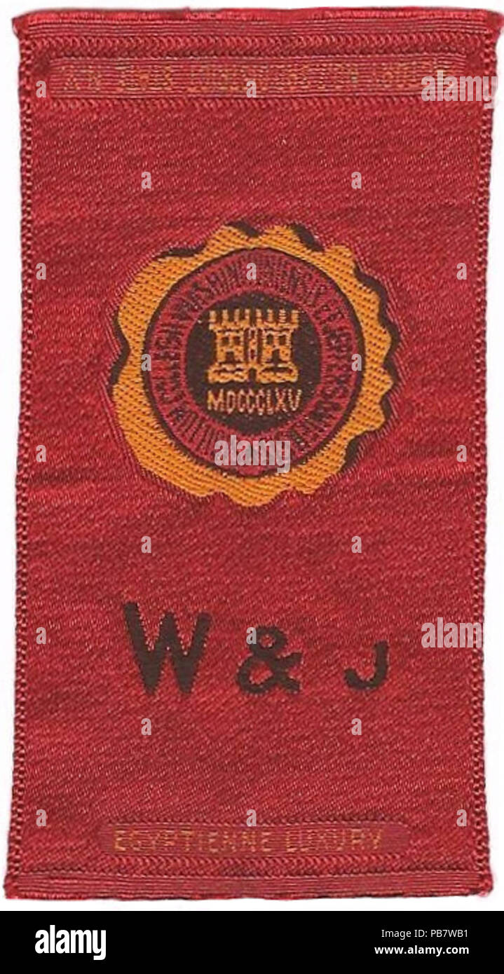 1827 W&amp; J College Tabak Seide Stockfoto