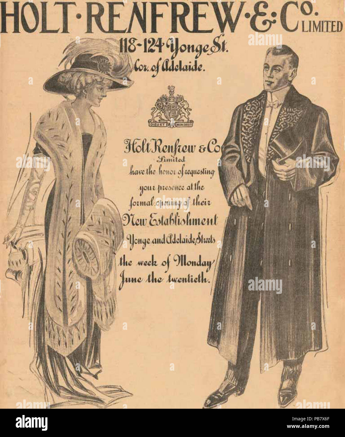 764 Holt Renfrew ad Globus vom 20. Juni 1910 (Lo-res) Stockfoto