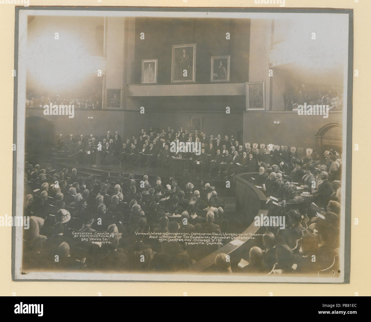 1805 Victoria University Einberufung Einberufung Halle, Universität Toronto (HS 85-10 -24531) Original Stockfoto