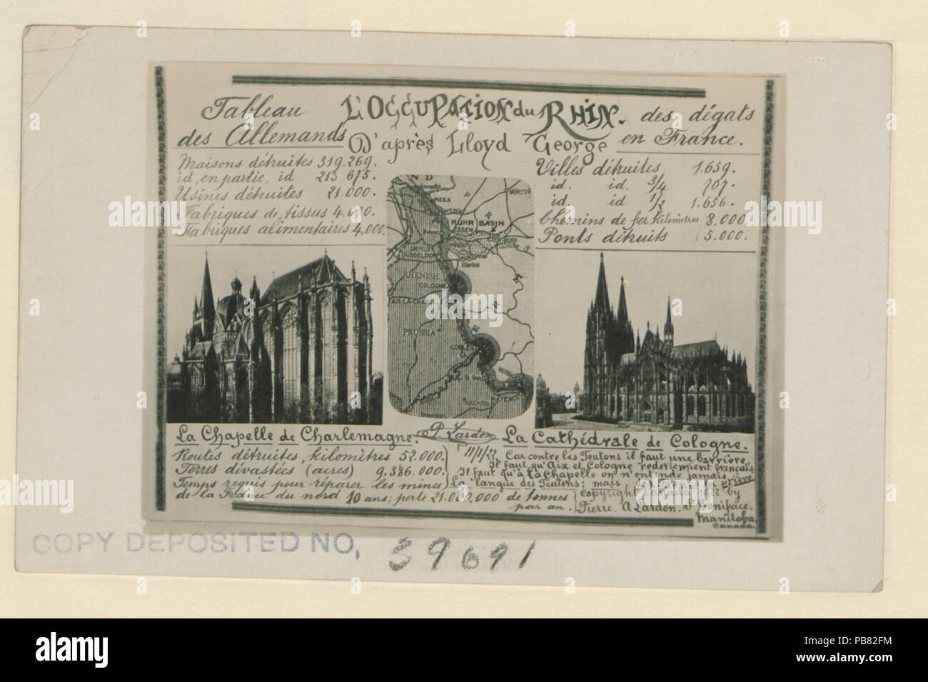 875 L'Beruf du Rhin (HS 85-10 -39691) Original Stockfoto